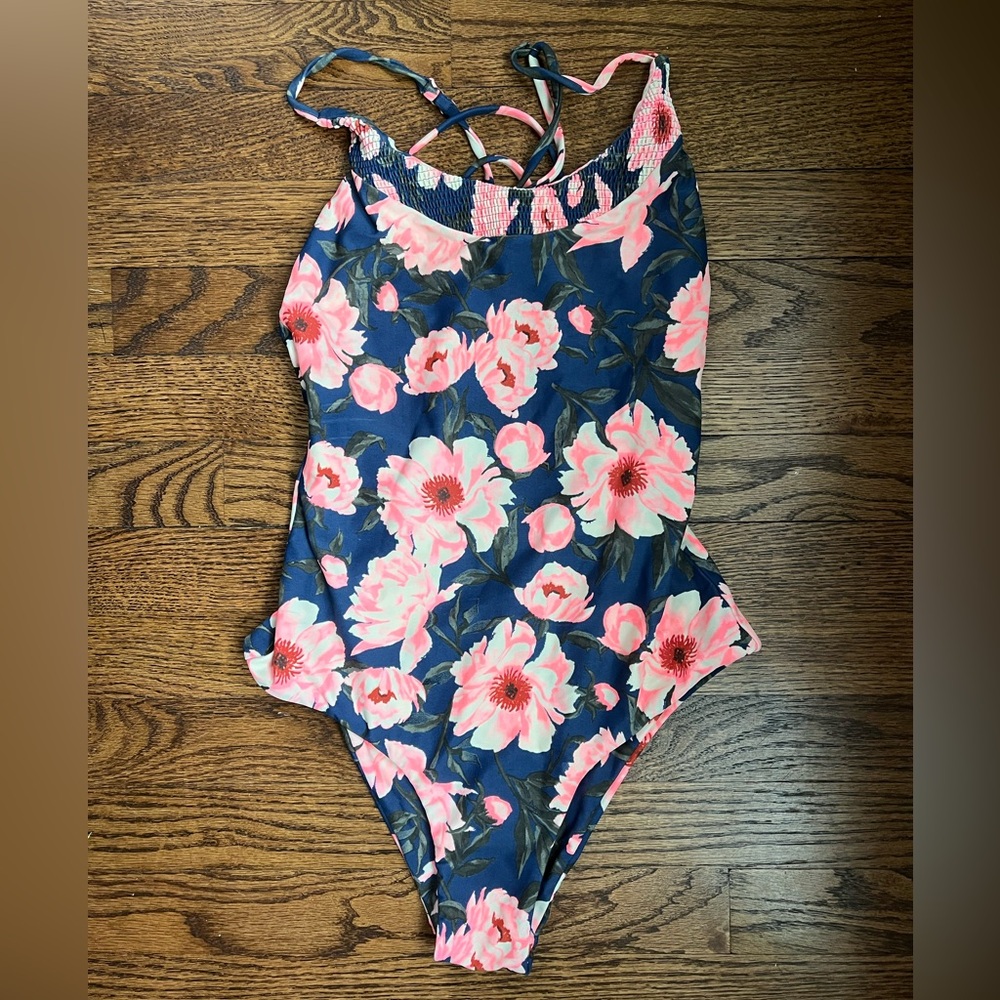 Tori Praver Swimwear floral one piece, size small.